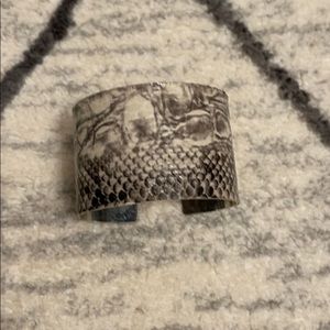 Snake print cuff bracelet